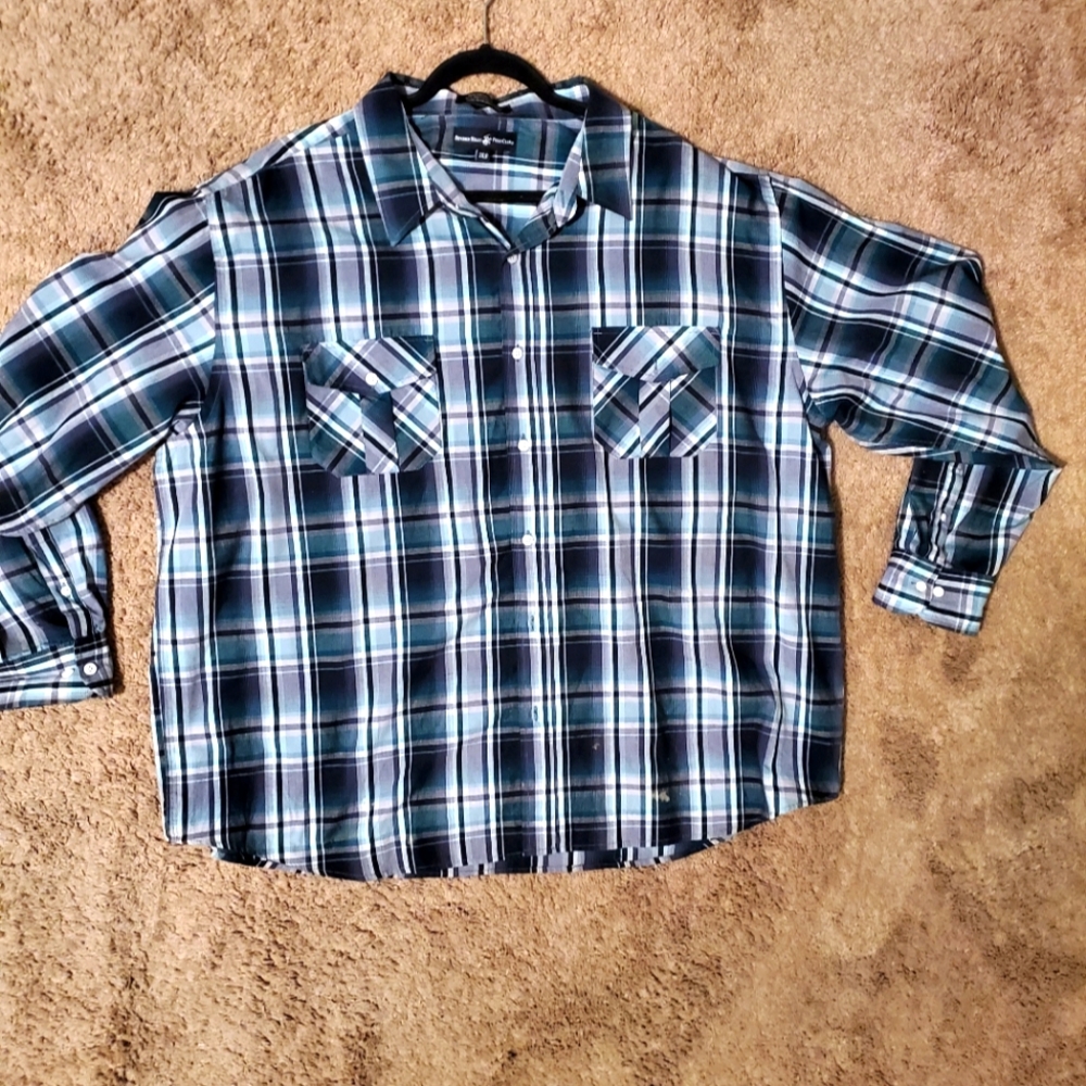 BEVERLY HILLS POLO CLUB BUTTON DOWN MEN SHIRT SIZE 3XLB.